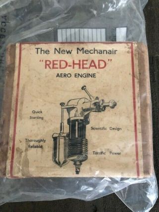 The Mechanair " Red Head " Aero Engine - Rare Nib Model Airplane Engine