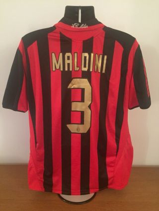 Ac Milan Home Shirt 2005/06 Maldini 3 Xl Vintage Rare