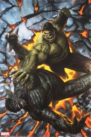 Adi Granov Rare Hulk Print 11 X 17 Signed Limited Abomination Battle Last Two