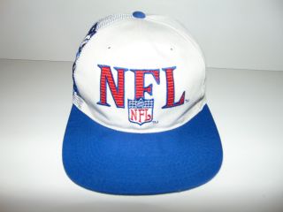Vintage 90s Snapback Hat Cap Nfl Logo Athletic Pro Line White Red Blue Rare