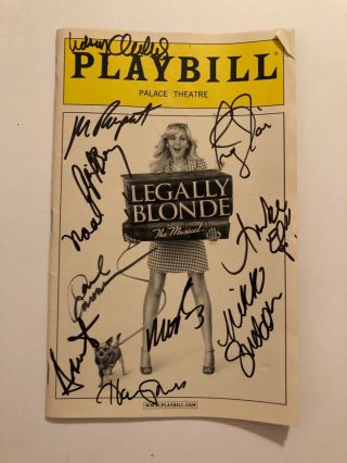 Legally Blonde Obc Signed Playbill 2007 Rare Broadway Elle Woods