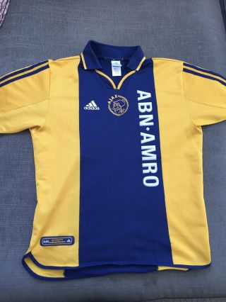 Rare Ajax Amsterdam Away 2000 - 2001 Adidas Football Shirt Jersey Size M