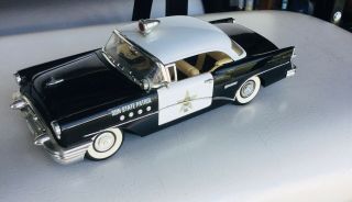 Mira Diecast 1955 Buick Century Police Car.  Sun State.  1:18 Scale.  Rare.