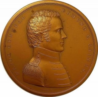 Rare Us Bronze Medal Edmund Pendleton Gaines 411 Battle Of Erie 65 Mm