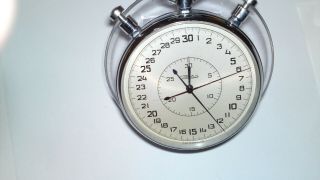 Rare Slava Russian 30 Second Split Second Chronograph Stopwatch With Lanyard