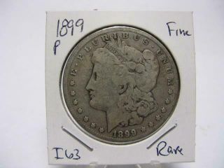 Very Rare 1899 P Morgan Dollar Fine,  Estate Coin I63