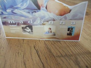 (- 0 -) RARE MADONNA MATERIAL GIRL LIKE A VIRGIN SMALL PROMO STAND STANDEE 5