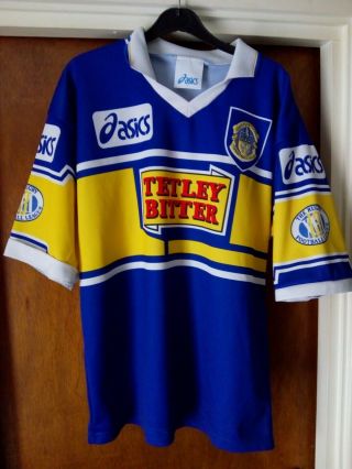 Leeds Rhinos Rugby League Home Shirt 1993 - 94 Size Large Asics Vgc - Rare