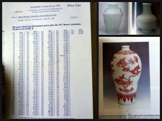 Sotheby’s Chinese Ceramics Hong Kong 5/21 - 22/1985 Out Of Print RARE 2