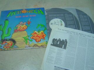 Helloween The Best Rest Rare 1991 Korea 2 Lp 12 " W/inserts Noise Sipr - 034