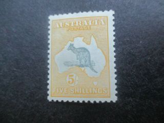 Kangaroo Stamps: 5/ - Yellow Smw - Rare (c304)