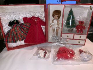 Tonner 8 " Tiny Betsy Mccall Doll Christmas Trunk Set - Rare