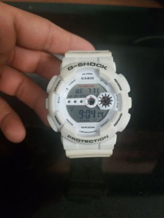 Casio G - Shock Ga - 100 Watch Micheal Jordan Vintage Rare White Yellowed