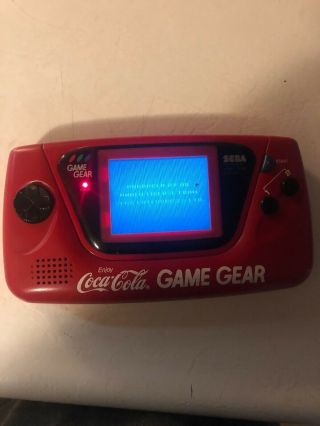 Rare (1994) Coca Cola Edition Sega Game Gear With Game