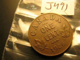 Canada 1926 Rare Keydate Small Cent Idj491.