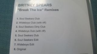 Britney Spears - Break The Ice Remixes Rare 8 Track Maxi Cd Promo Single 2008