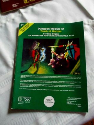 Advanced Dungeons & Dragons D&d 1st Ed Module - S1 Tomb Of Horrors Rare