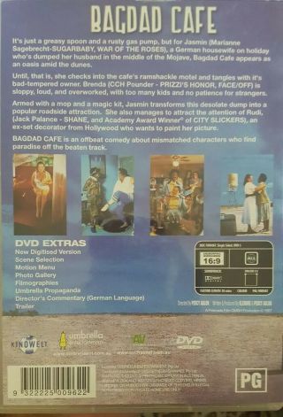 BAGDAD CAFE RARE DVD JACK PALANCE,  MARIANNE SAGEBRECHT,  CCH POUNDER CULT FILM 2