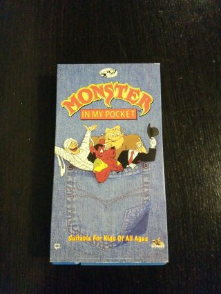 Monster In My Pocket - Vhs Rare - 1993 Blue Tape W/ Schnozzes Featurette