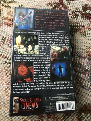 Premutos Lord Of The Living Dead VHS rare horror gore zombies Shock O Rama 2