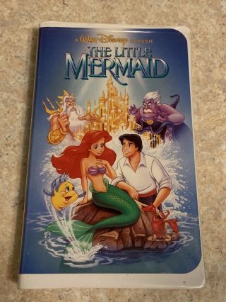 Disney Vhs Black Diamond Classic The Little Mermaid Rare Banned Cover Art 913
