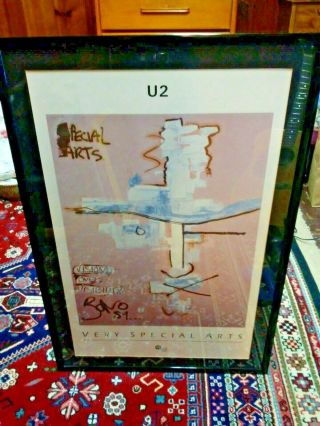 Mega Rare U2 Poster 1989 Very Special Arts Vision Over Visibility Framed