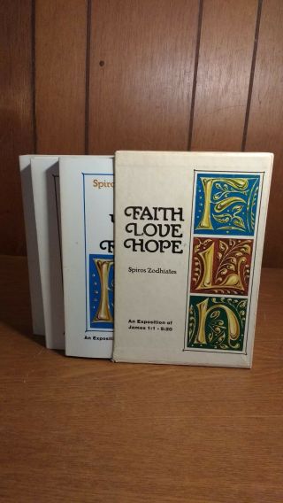 Rare Set Of 3 Books: Faith,  Love,  And Hope - James 1:1 - 5:20 By Spiros Zodhiates