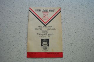 Zealand Rugby League Weekly Rare 1972 Programme Papanui Addington Hornby