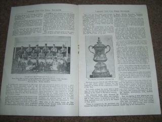 RARE VINTAGE 1925 FA CUP FINAL SOUVENIR PROGRAMME SHEFFIELD UNITED CARDIFF CITY 3