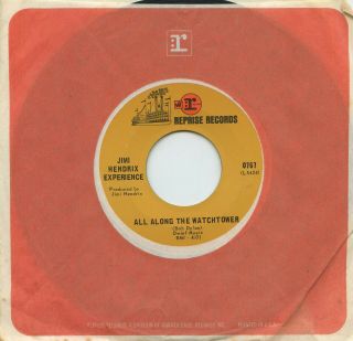 Rare Rock 45 - Jimi Hendrix Experience - All Along The Watchtower - Reprise - M -