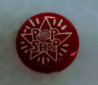 Vtg 1986 Keith Haring Red Pop Shop Pin Rare