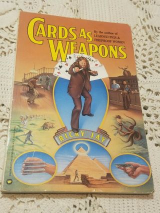 Cards As Weapons By Ricky Jay Rare First Edition Vintage Magic Book 1977