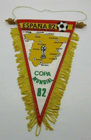 Rare Vintage 1982 Fifa World Cup Spain Espana 82 Copa Mundial Football Pennant