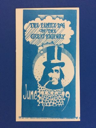 Fd - 690627 Family Dog On The Great Highway Rare Ticket June 1969 San Francisco