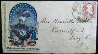 26 Civil War Patriotic - Ex Rare Mcclellan Design - Only 2 Recorded Examples