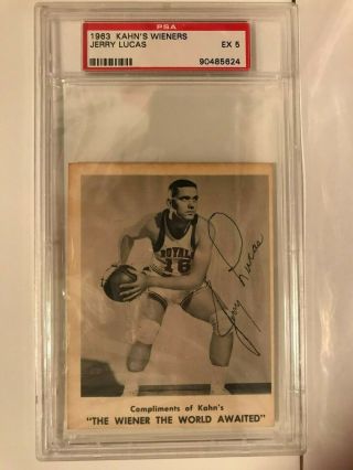 Very Rare 1963 Kahns Jerry Lucas Psa Ex 5.  Very Hard To Find.