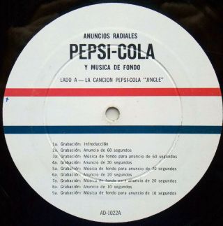 2 PEPSI COLA JINGLE RADIO COMMERICIALS PROMO RECORDS 33 RPM RARE 1950 ' s 3