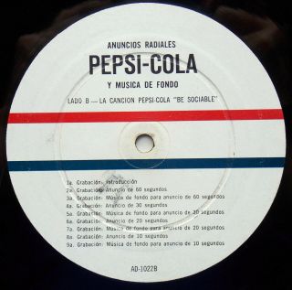 2 PEPSI COLA JINGLE RADIO COMMERICIALS PROMO RECORDS 33 RPM RARE 1950 ' s 4