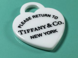 Authentic Rare White Resin Return To Tiffany & Co Heart Pendant Ireland