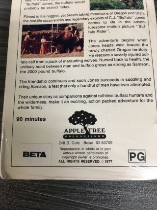 Buffalo Rider 1977 “ Guy On A Buffalo” Rare Beta NOT VHS Movie Betamax 4