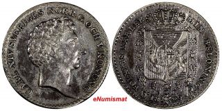 Sweden Carl Xiv Johan Silver 1829 Cb 1/6 Riksdaler Mintage - 2,  039 Very Rare Km615