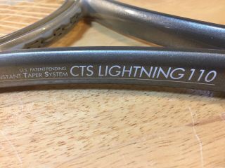 RARE Prince CTS Lightning 110 Tennis Racket Grip 4 1/4 Powerful 16 by 19 String 4