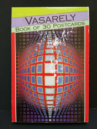 Vintage Vasarely Rare Book Of 30 Postcards (import England) Op Art,  Mcm,  Modern
