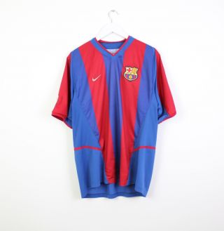 Barcelona 2002/2003 Home Football Shirt Jersey Camiseta Nike Vtg Rare - Large