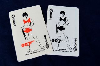 Japanese Exclusive 007 JAMES BOND GOLDFINGER PLAYING CARDS 1965 Completed RARE 7