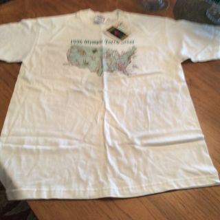 Rare Atlanta 1996 Olympics Torch Relay Vintage T - Shirt Xl With Tags Women