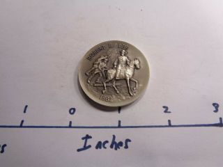 Robert E.  Lee Confederate General Civil War Soldier Statesman Silver Coin Rare