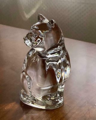 Rare Steuben Glass Loving Cat Figurine Ornamental 9014 Taf Lebel Schaefer 5 