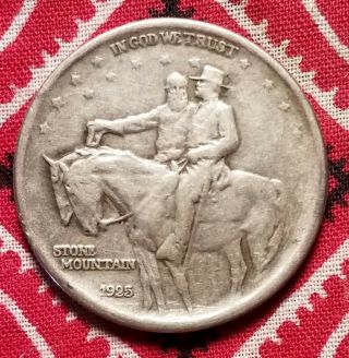 1925 Stone Mountain Commemorative Silver Half Dollar Rare Detail 93