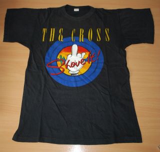 V.  Rare Official Roger Taylor/the Cross 1988 Tour T - Shirt Medium Queen